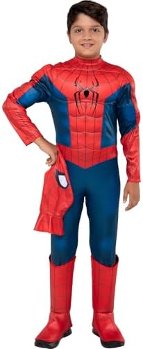 MARVEL Spider-Man Brand New Day Official Youth Halloween Costume - Premium Quality Padded Jumpsuit with Pull On Fabric Mask
