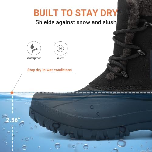 DREAM PAIRS Women's Winter Duck Snow Boots