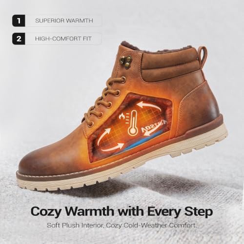 Vostey Men's Hiking Boots Waterproof Casual Chukka Boots for Men