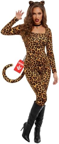 Morph Leopard Costume for Women, Cheetah Bodysuit, Halloween Costumes Women