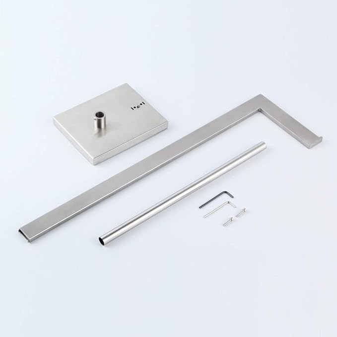 GERZWY Toilet Paper Holder Free Standing with Reserve, SUS 304 Stainless Steel Lavatory Tissue Roll Holder Floor Stand Storage Brushed Finish DZY004-LS