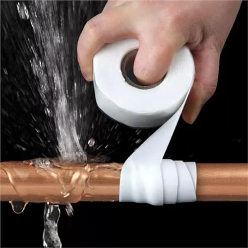12 Roll 1 Inch X 10 FT Self-Fusing Silicone, Thickness 0.5mm Hose Repair Tape, Heavy Duty and Leak Proof Rubber Hose Tape, Pipe for Water(Red)
