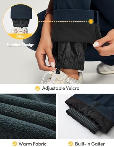 IUGA Snow Ski Pants Womens Waterproof Softshell Fleece Insulated Outdoor