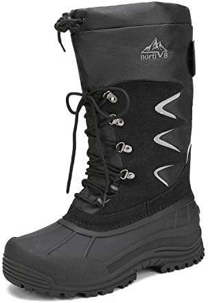 NORTIV 8 Men's Waterproof Winter Snow Boots Insulated