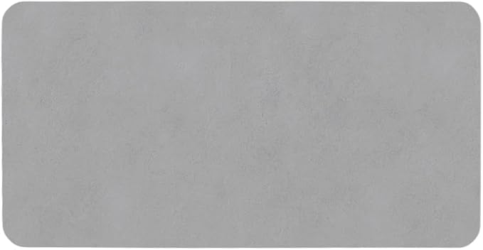 TYUU Bathroom Mat Quick Dry, Bathroom Rugs Non Slip Washable Thin Absorbent Bath Mat Fits Under Door Bathroom Floor Mat Perfect for Bath, Shower, or Sink 24"x48" Light Grey