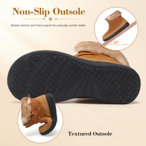 LeIsfIt Women's Winter Boots Faux Fur Lined Warm Ankle Booties
