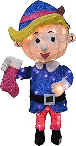 5 pc Pre Lit Rudolph The Red Nosed Reindeer Bumble Tree Hermey and Yukon Cornelius Outdoor Christmas Tinsel Display Yard