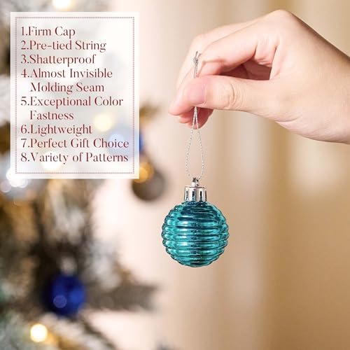 Valery Madelyn Small Christmas Tree Decorations Ball Ornaments 24ct 1.57"