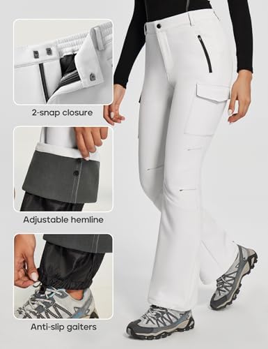 Snow Ski Pants Women Softshell Insulated Fleece Lined Pants Women