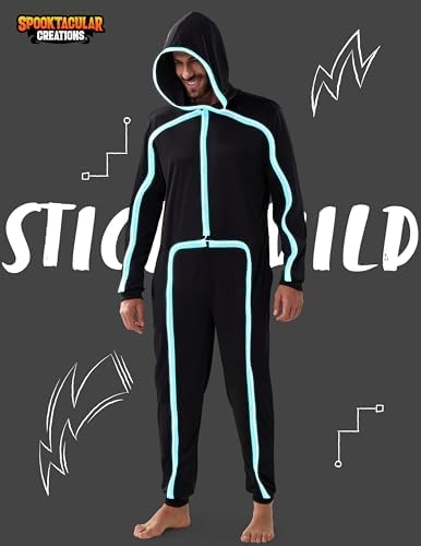 Spooktacular Creations Halloween Costume Adult Glow in the Dark Costume Men