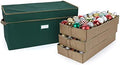 Covermates Adjustable Ornament Storage Box, 25.5"W x 13"D x 12.5"H, Green