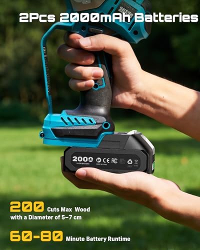 SEESII Mini Chainsaw 6 Inch Brushless, Automatic Oiler