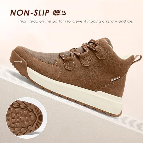 AIRHAS Women's Winter Warm Snow Boots for Women Comfortable Water-Resistant Womens Ankle Boots Fashion Booties