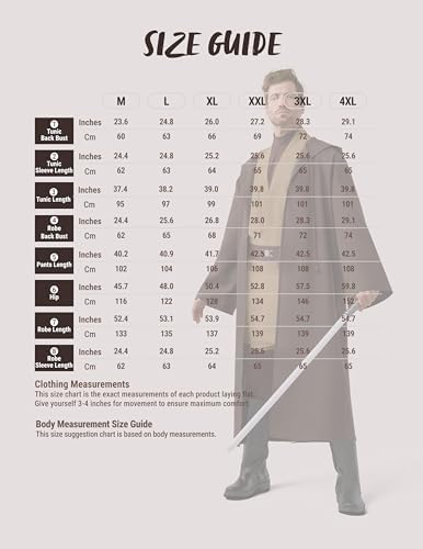 Spooktacular Creations Halloween Mens Tunic Hooded Cloak, Knight Costume Men, Tunic Hooded Robe with Pants for Halloween