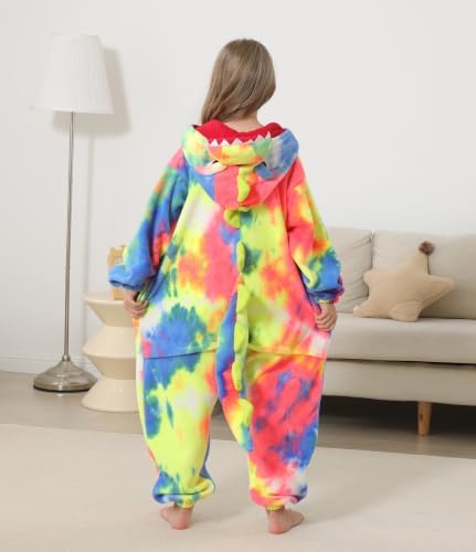 Animal Onesie Pajamas for Kids, Soft Flannel Halloween Cosplay Costume for Boys Girls