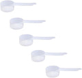 20cc Long Handle Measuring Scoop (4 Teaspoon / 20mL) - Heavy-Duty Plastic Spoon for Powders, Protein, Coffee, and Baking, 5-Pack