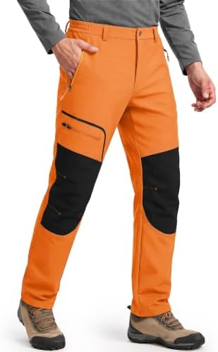 TACVASEN Men's Snow Ski Pants Winter Fleece Lined Water Resistant Insulated