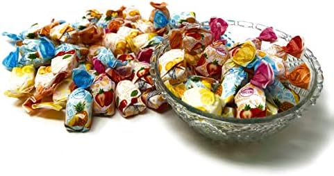 Fruit Filled Hard Candy Bon Bons, Strawberry Cherry Pineapple Lemon, 16 Oz