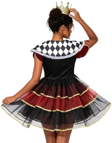 Queen of Hearts Costume Women Halloween Costume Alice in Wonderland Costume