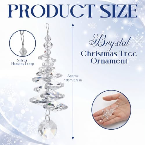 48 Pcs Christmas Tree Decoration Crystal Hanging Ornaments