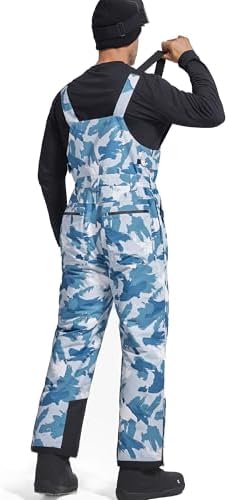 FREE SOLDIER Mens Snow Bibs Ski Snow Pants Softshell Ski Bib Overalls