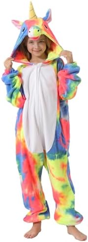 One Piece Pajamas Animal Kids Onesie, Animal Pajamas Halloween Cosplay Costume for Girls Boys