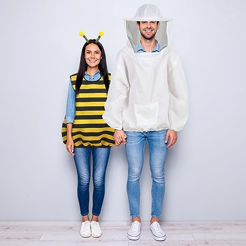 Hercicy Halloween Bee & Beekeeper Couple Costume with Headpiece