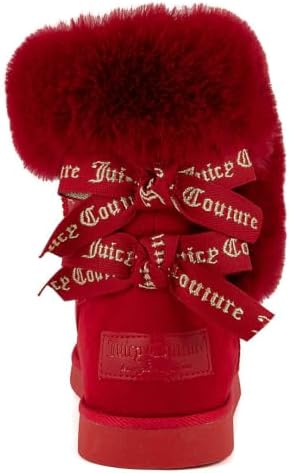 Juicy Couture Women's Slip On Winter Snow Boots Warm & Insulated Fur Lining Comfortable Fashion Booties