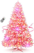 Pink Christmas Tree Pre-Lit 6FT PE & PVC for Indoor Home Decor