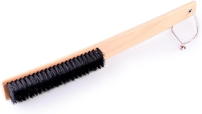 FRCOLOR 4pcs Clothes Brush Wood Handle Lint and Hair Tool for Fabrics and Upholstery for Home and Travel Use Gentle Bristles for Safe Cleaning