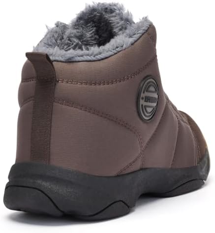 UPSOLO Mens Winter Trekking Snow Boots Water Resistant Shoes Anti-Slip Fully Fur Lined Casual Lightweight Hiking Boot