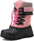 EQW Kids Waterproof Snow Boots, Fur Lined Winter Shoes for Boys & Girls