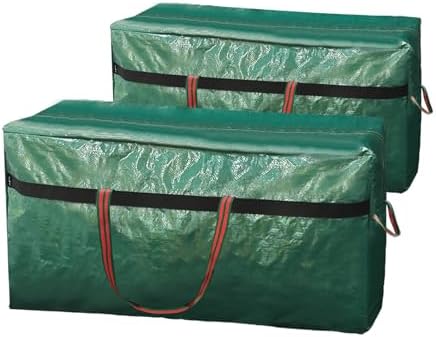 WFK 2 Pack 5FT Christmas Tree Storage Bag Waterproof Xmas Tree Bag Green