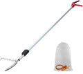 Extendable Snake Tong Reptile Grabber Rattle Snake Catcher Wide Jaw Handling Tool with Lock and Comfortable Grip(Include Snake Bag) (60 inches Extendable Snake Tong)
