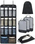 BAGSMART Hanging Compression Packing Cubes 6 Set Cruise Travel Essentials