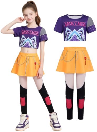 Pop Star Costume Kids Girls Stage Outfit Halloween Costumes with Accessory