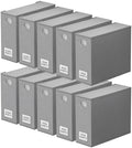 SpaceAid 10 Pack Bed Sheet Organizers and Storage, Foldable Sheet Organizer for Linen Closet, Sheets Set Folder Keeper with Window XL (Queen & King Size) Organizing Bedding Container, Gray