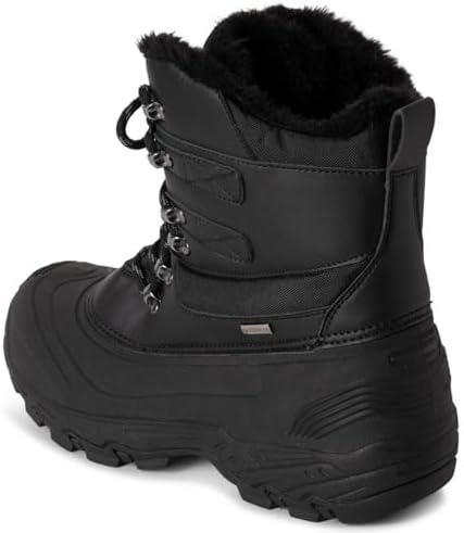 POLAR Mens Waterproof Outsole Deep Tread Fully Faux Fur Lined Winter Durable Snow Boots