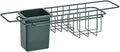 Wrought Iron Kitchen Sink Sponge Holder Drain Storage Rack Suitable for Sponge, Brush, Cloth, Cleaning Agent Green