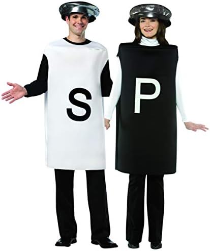 Rasta Imposta Salt and Pepper Couples Costume Party Condiment Funny Food Costumes, Mens and Womens, Adult One Size