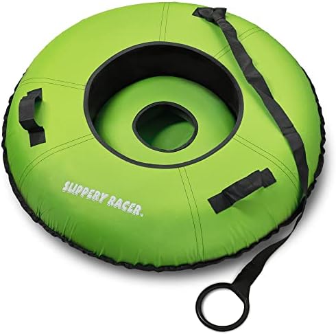 Slippery Racer Heavy Duty Commercial Snow Tube, Hard Bottom, Cushion Insert, Canvass Cover-42”