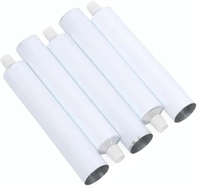 100PCS Empty Toothpaste Tubes, 100ml Aluminum Empty Squeeze Tube Reusable White Skincare Product Dispensing Tubes