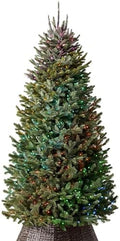 Balsam Hill BH Fraser Fir Narrow - Realistic Slim Christmas Tree with True Needle Foliage, Easy Plug Technology & Space-Saving Design, Twinkly, 9ft