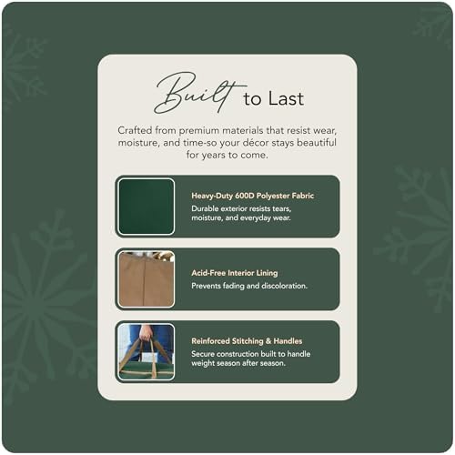 Covermates Standard Wreath Storage Bag with Pouch, 36" Diameter, Green