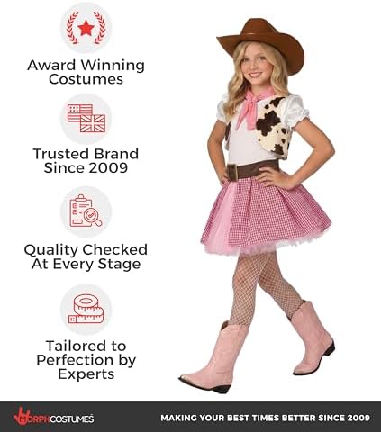Morph Cowgirl Outfits for Girls, Cowgirl Dress, Girls Halloween Costume