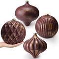 Seenelling 4Pcs Big 8'' Christmas Ball Ornaments Xmas Tree Decor, Burgundy