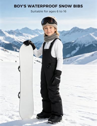 Wantdo Kids Snow Pants Boys & Girls Waterproof Insulated Ski Bib Overalls