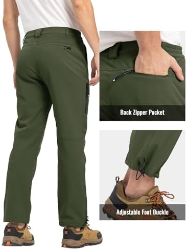 Rdruko Men's Snow Pants Waterproof Ski Pants Insulated Trousers
