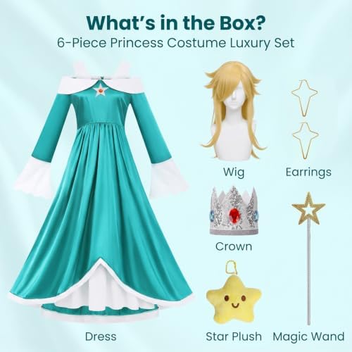 Royal Princess Costume Women Adult Halloween Dress with Accessories Set