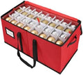 Sattiyrch Christmas Ornament Storage Box,8 Trays with Customizable Dividers,Canvas,Dust-Proof, Collapsible,Portable with Dual Handles,Holds Up to 128 x 2.36 Ornaments